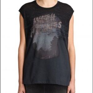 All Saints Black Graphic women’s shirt brookita watch the skies